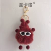 6cm wine red [light gold hardware] [35# lobster buckle + 30# flat circle + 4 sections o chain]
