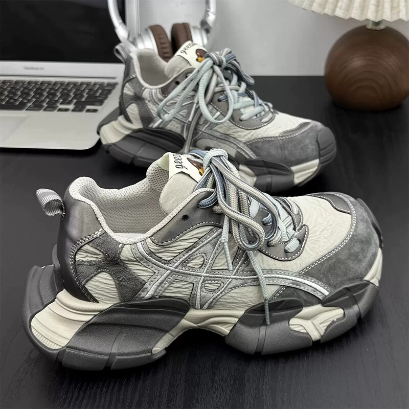 European Retro Dad Sneakers for Women, 2026 Autumn Hot-Selling Style, Super Stylish, Thick-Soled, Round-Toe, Sports Casual Running Shoes