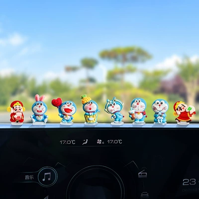 Car ornaments — Navigation Display Screen Decorations - multiple-options-available-see-details-page-happy-time-blessing-cat-6-styles-god-of-wealth-accompanying-free-traceless-stickers