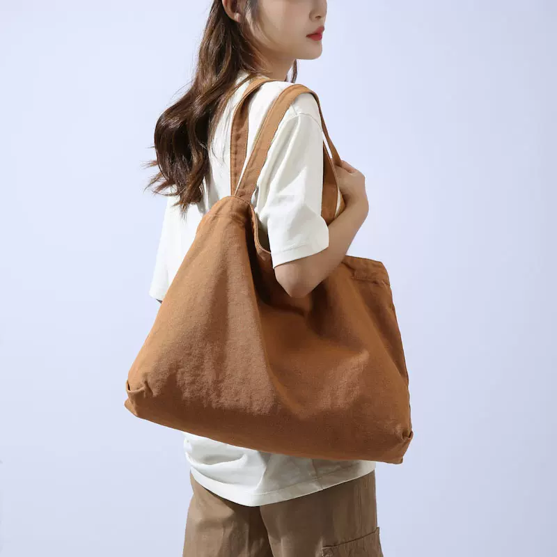 帆布女包街头潮流日常搭配大容量实用新款女士通勤闹手提包托特包