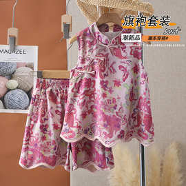 汉服女童套装夏季2025新款儿童洋气新中式国风两件套夏装女孩唐装