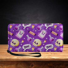 亚马逊热卖骷髅头钱包女简约时尚万圣节手拿包手零钱包厂家可代发