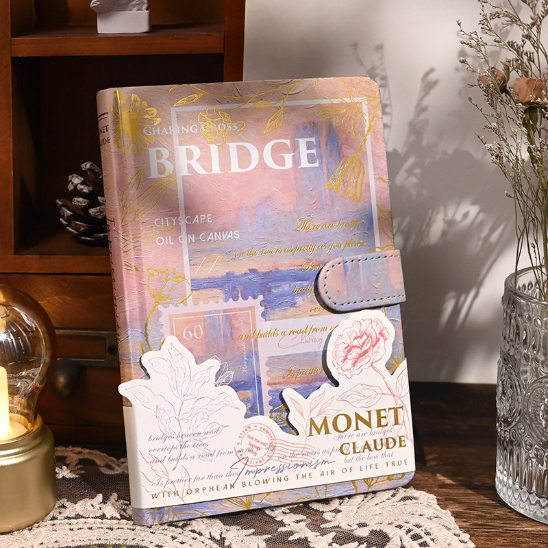 Cuaderno de pintura al óleo estilo Ziyi, diario creativo para chicas, magnético