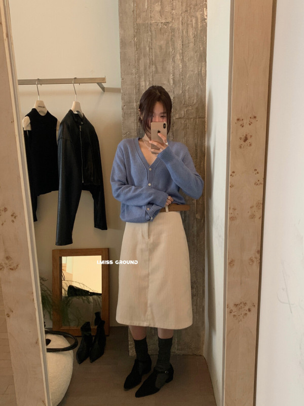 imiss 韩标！爆款多色V领兔绒2025新款女简约针织开衫(含5%羊毛)|undefined