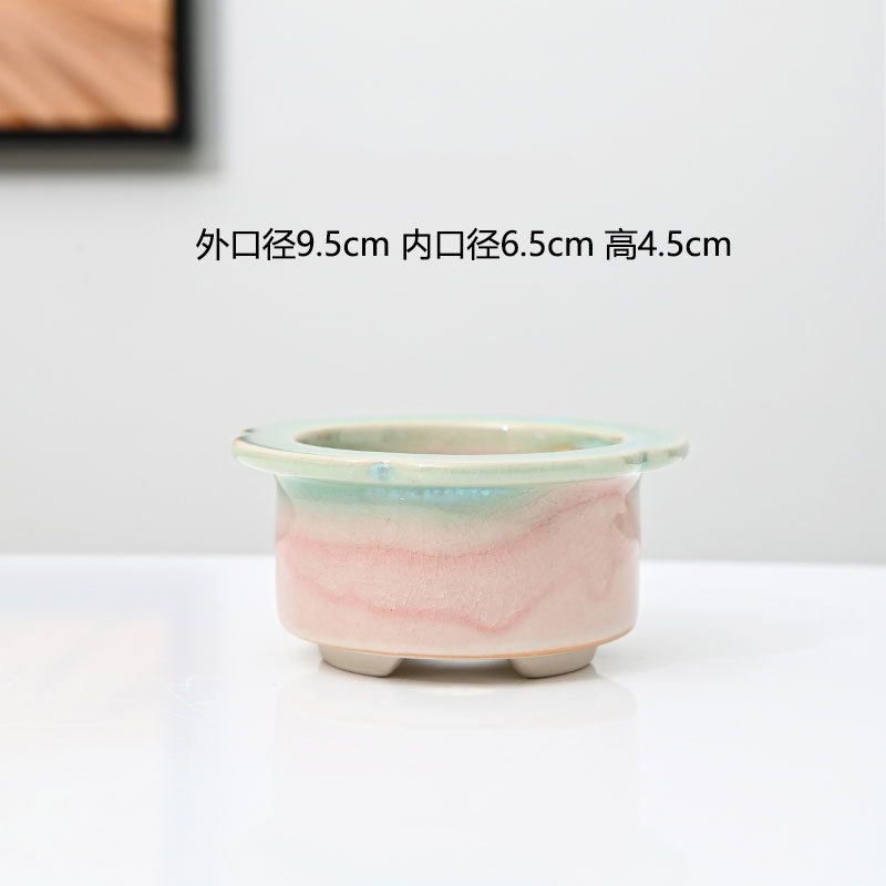 Macetas carnosas agrietadas en hielo, cerámica doméstica, arcilla transpirable, cerámica gruesa, control de raíces, pilas viejas, lavabo especial, liquidación, venta al por mayor