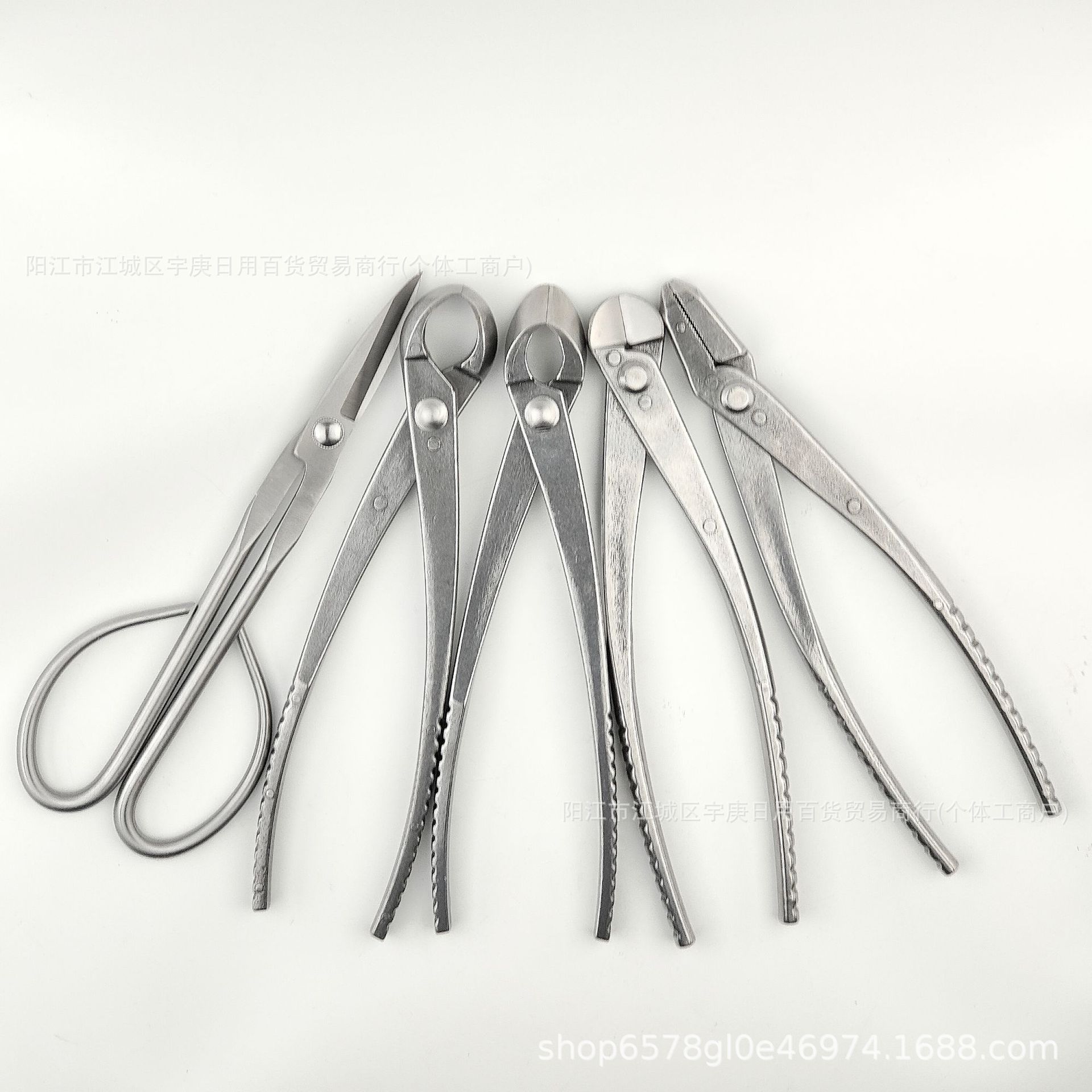 8寸全钢盆景专用工具 叶芽剪球节斜口钳拉丝钳园林户外花园家用