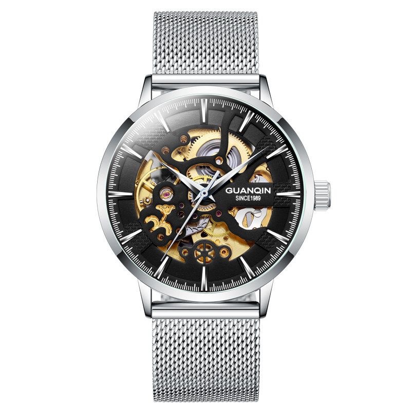 Cinturón de malla blanca de cara negra de concha plateada