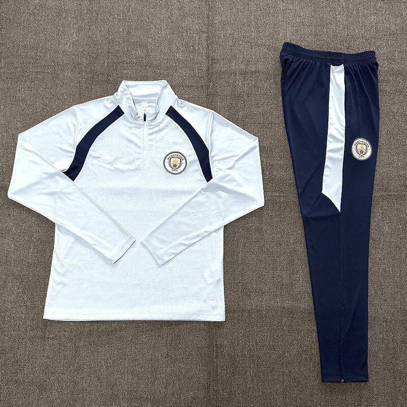 2627 Manchester City game uniform half-zip long-sleeve football training sweatshirt and pants set running suit for early autumn and winter 2627 Manchester City game uniform half-zip long-sleeve football training sweatshirt and pants set running suit for early autumn and winter