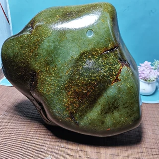 和田玉原石且末蓝真皮大块籽料天然手镯摆件挂件料DLY加工成品