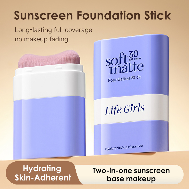 Life Girls Softmatte Foundation Stick concealer base para dos cabezas comercio exterior transfronterizo