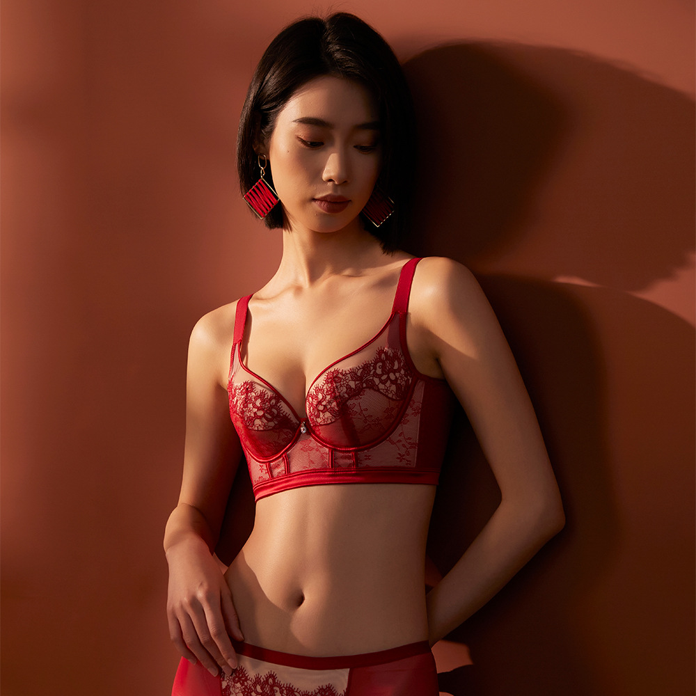 Beauty salon body underwear functional adjustable bra gathered full cup thin Cup functional bra manufacturers