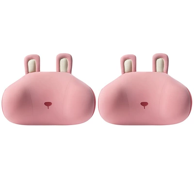 Headrest: car pillow car sleeping - pink-rabbitpair