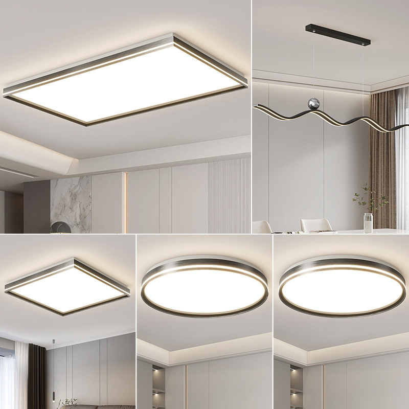 Luz de sala de estar de espectro completo lámpara principal italiana lámpara de techo minimalista moderna lámpara de dormitorio de atmósfera minimalista lámpara Zhongshan