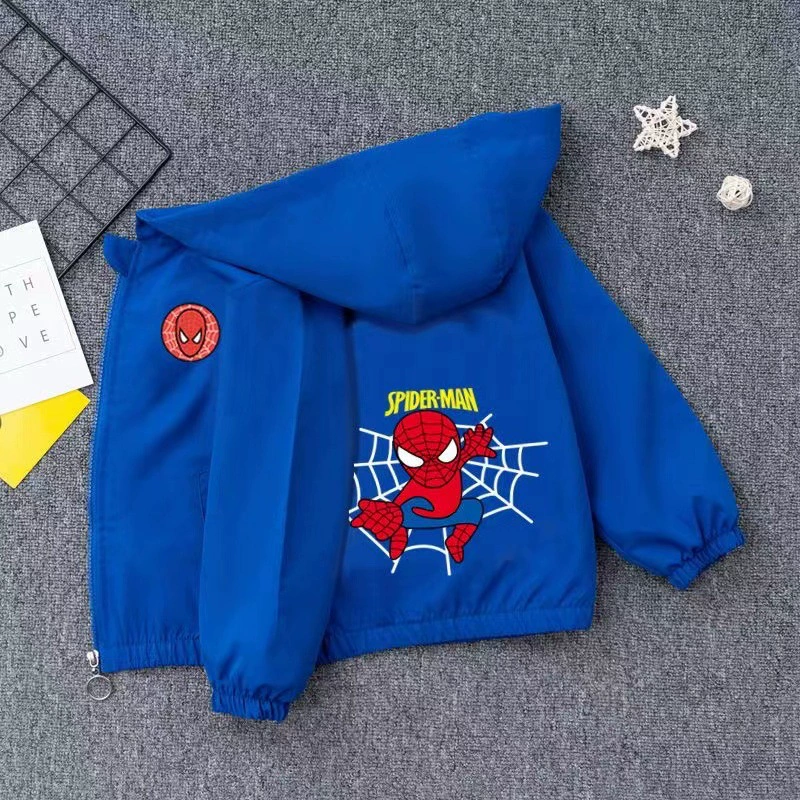 Autumn short windproof jacket for boys with zipper