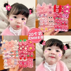 Hair tie for children without hurting hair, baby high elasticity hair tie, rubber band for little girl with butterfly knot hair ribbon hair accessory flower