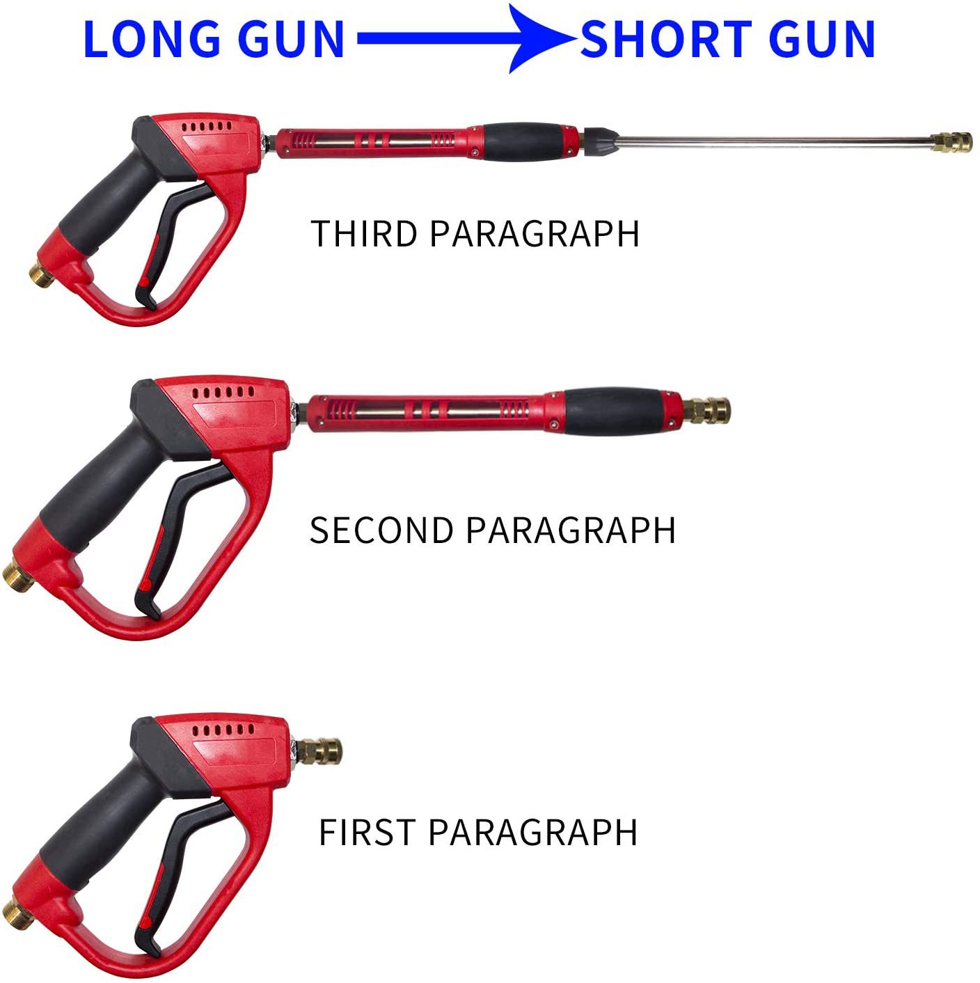 新款高压水枪家用园林加长枪M22 三合一洗车水枪 光高压清洗长枪