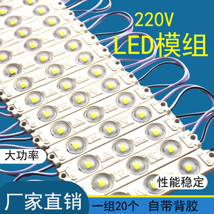 Factory Direct Sales High Voltage 220V Advertising Light Box Advertising Luminous Characters High Brightness Light Source Led7515 Injection Molding Module