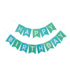 Calligraphy Birthday Alphabet Pull Flat Manufacturer Wholesale Fish Tail Birthday Happy Pull Flag Decoration Baby Party Products