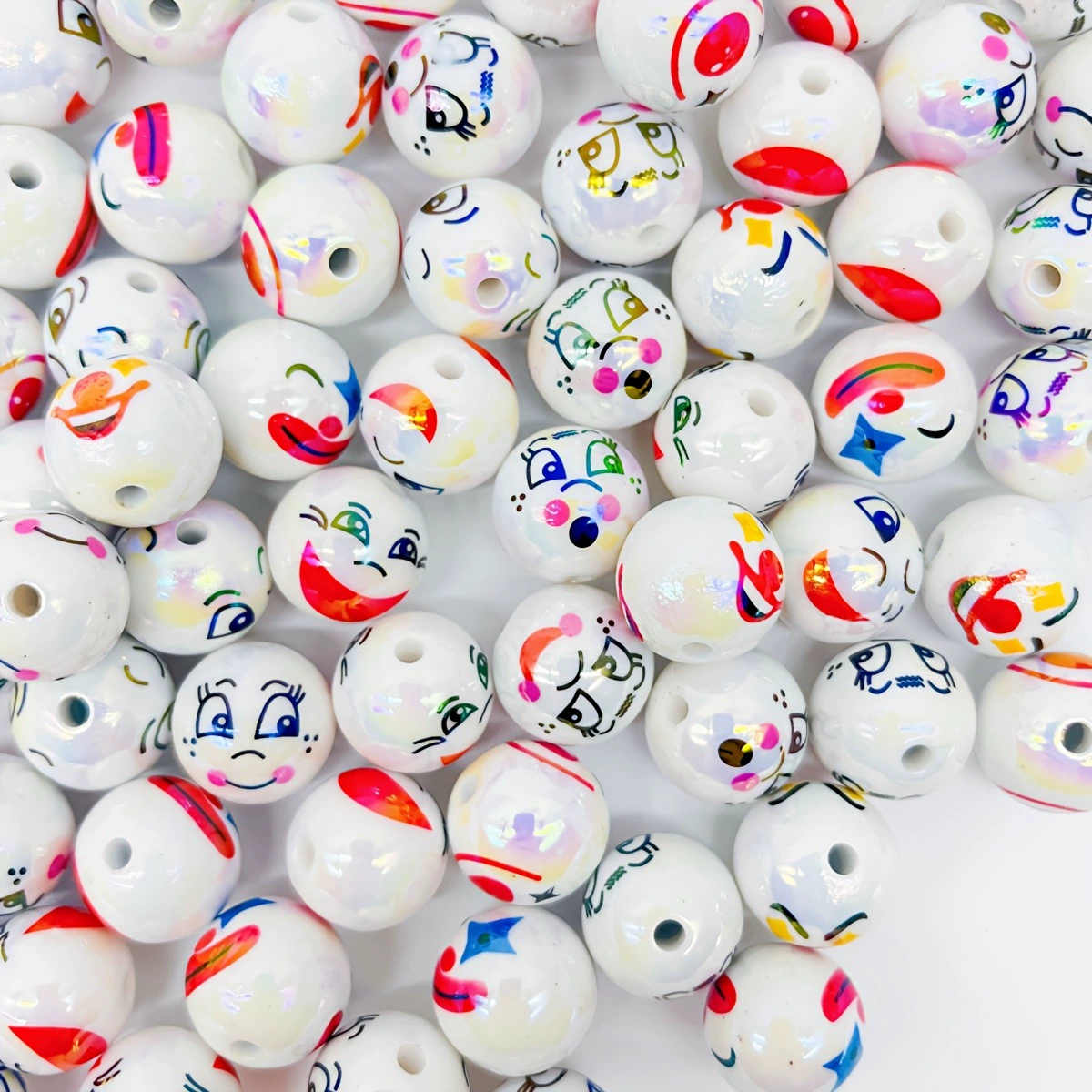 Acrylic cartoon round beads, mobile phone, rollerball pen, accessories, DIY