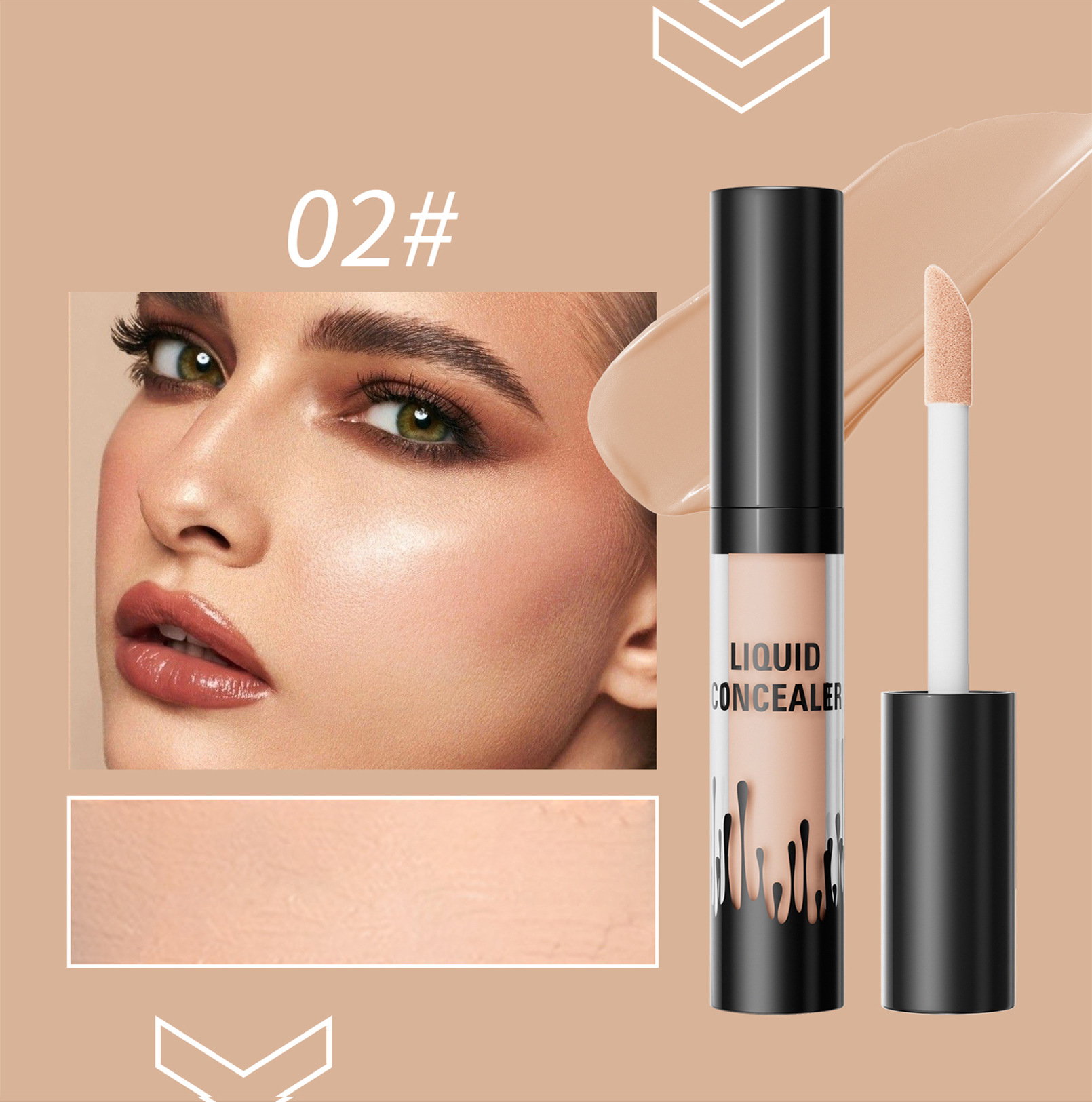 Hellokiss Cross-border Natural Blemish and Acne Mark Concealer is waterproof, sweat-resistant, light and snug, and suitable for tattoo concealer undefined