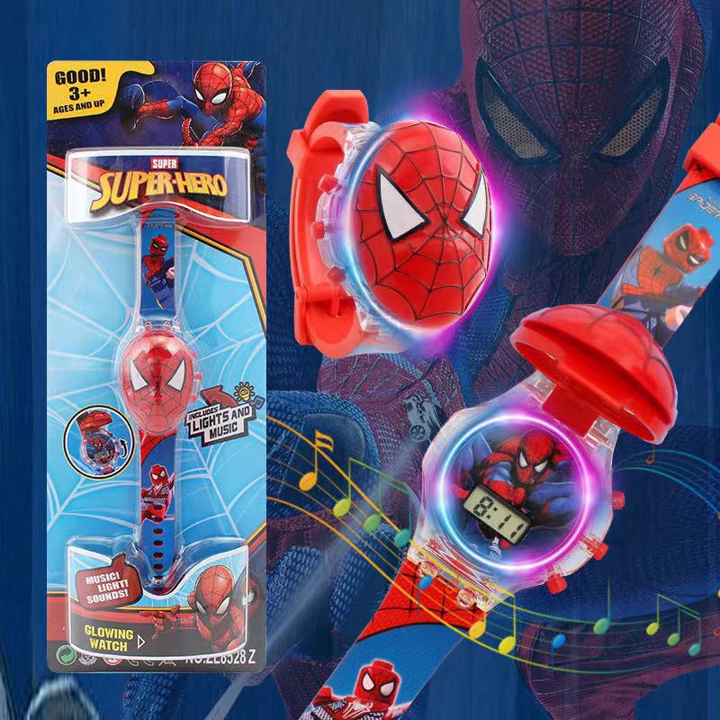 Spot sale cartoon light music watch tremolo with flip watch children's cartoon toy watch Spot sale cartoon light music watch tremolo with flip watch children's cartoon toy watch