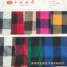 爆款 色织格子布 毛呢格子布 1021A  红黑格 黑白格 绿黑格