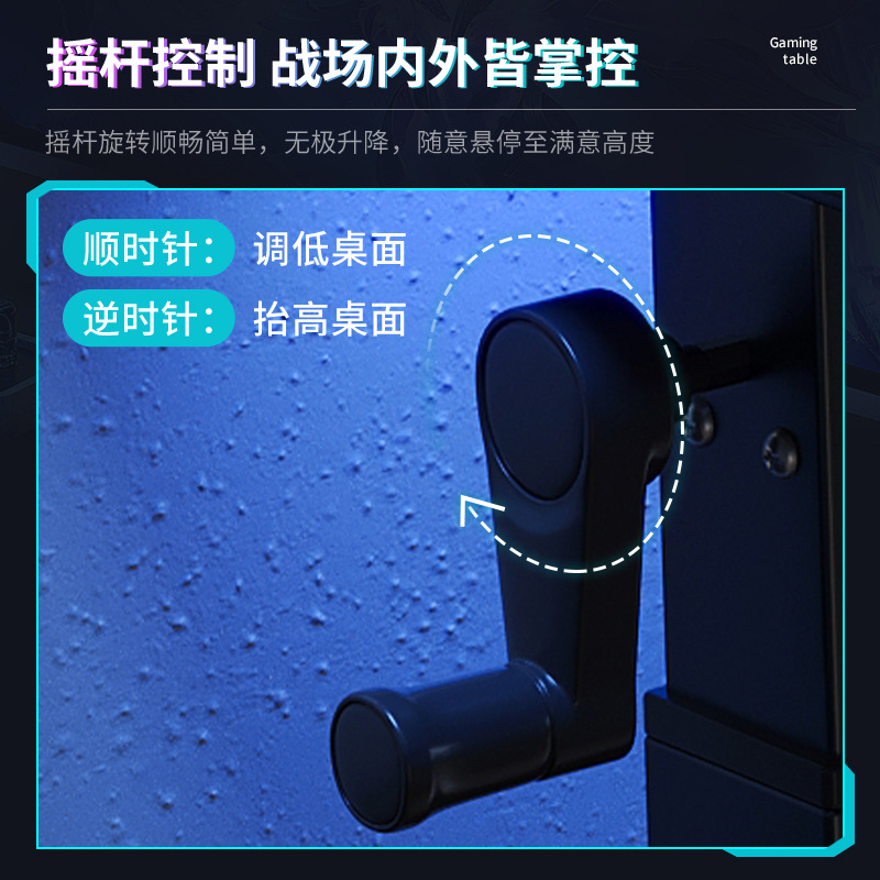 Mesa de elevación de computadora de escritorio mesa de deportes electrónicos dormitorio hogar con agujeros tablero de escritorio escritorio de oficina escritorio de trabajo