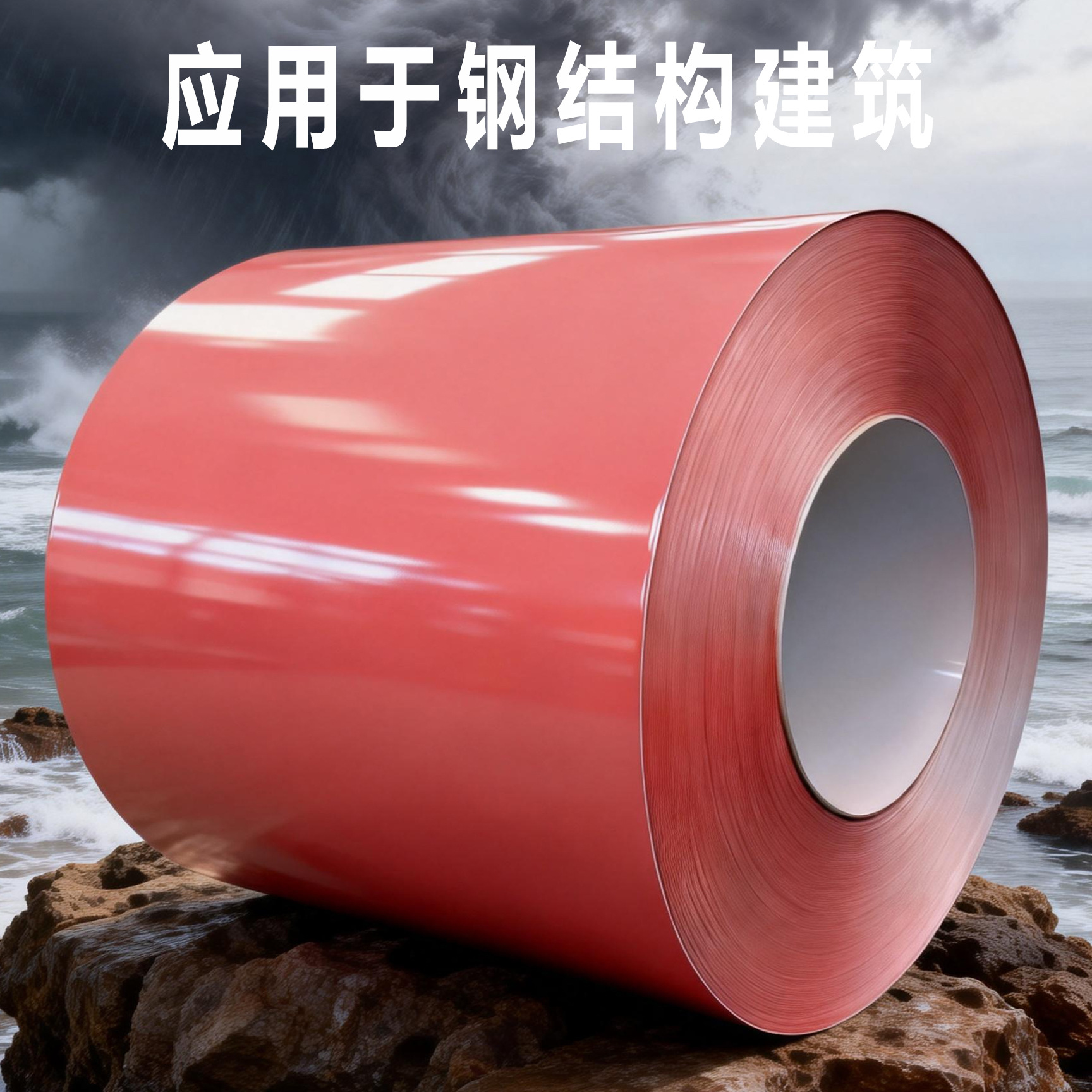 供应TDC51D+Z PE聚酯HDP高耐候SMP硅改PVDF氟碳彩涂宝钢鲜红色