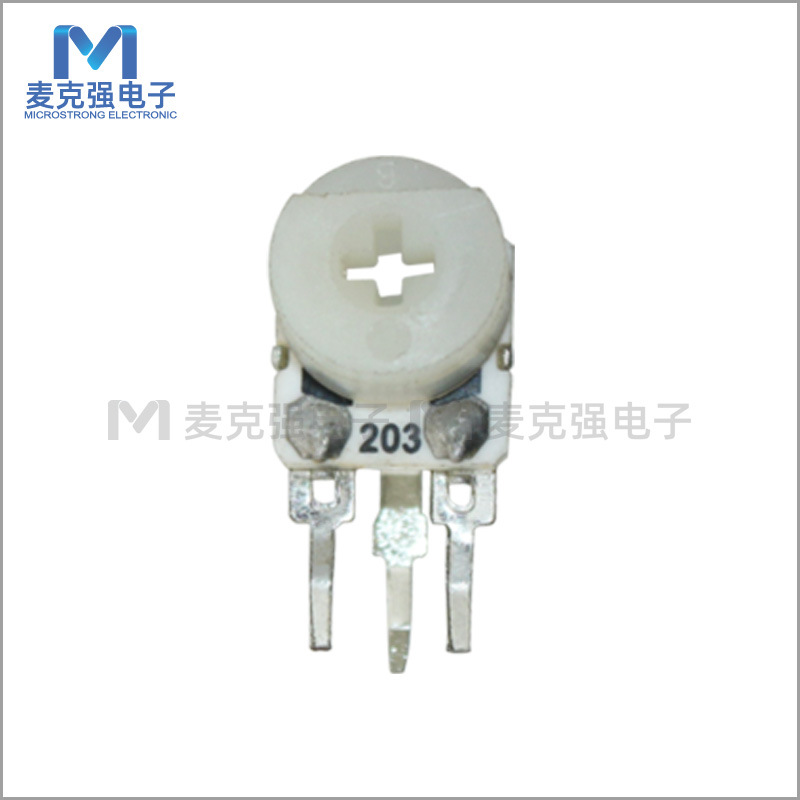 8mm微调陶瓷电位器TG855SCR B20K（203）旋转式立式十字调节