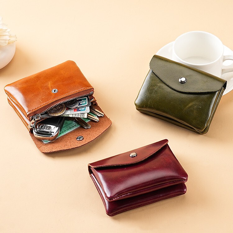 2025 Summer New Fashion Small Retro Coin Purse Double Layer Wallet Card Headphone Storage Bag Foreign Trade Wholesale