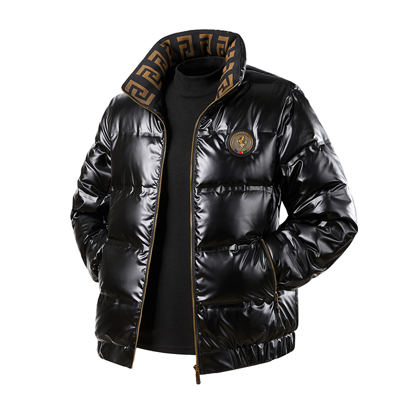 Winter New Men's Fashion Trend Stand-up Collar Jacket Versatile Casual Solid Color Jacket_viptrois.com