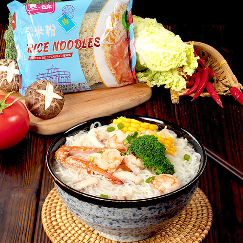 Allied Community Noodles - Non-fried, Ready-to-Cook Rice Noodle Dried Fine Rice Noodles Seafood Original Flavor Breakfast Noodles Wholesale