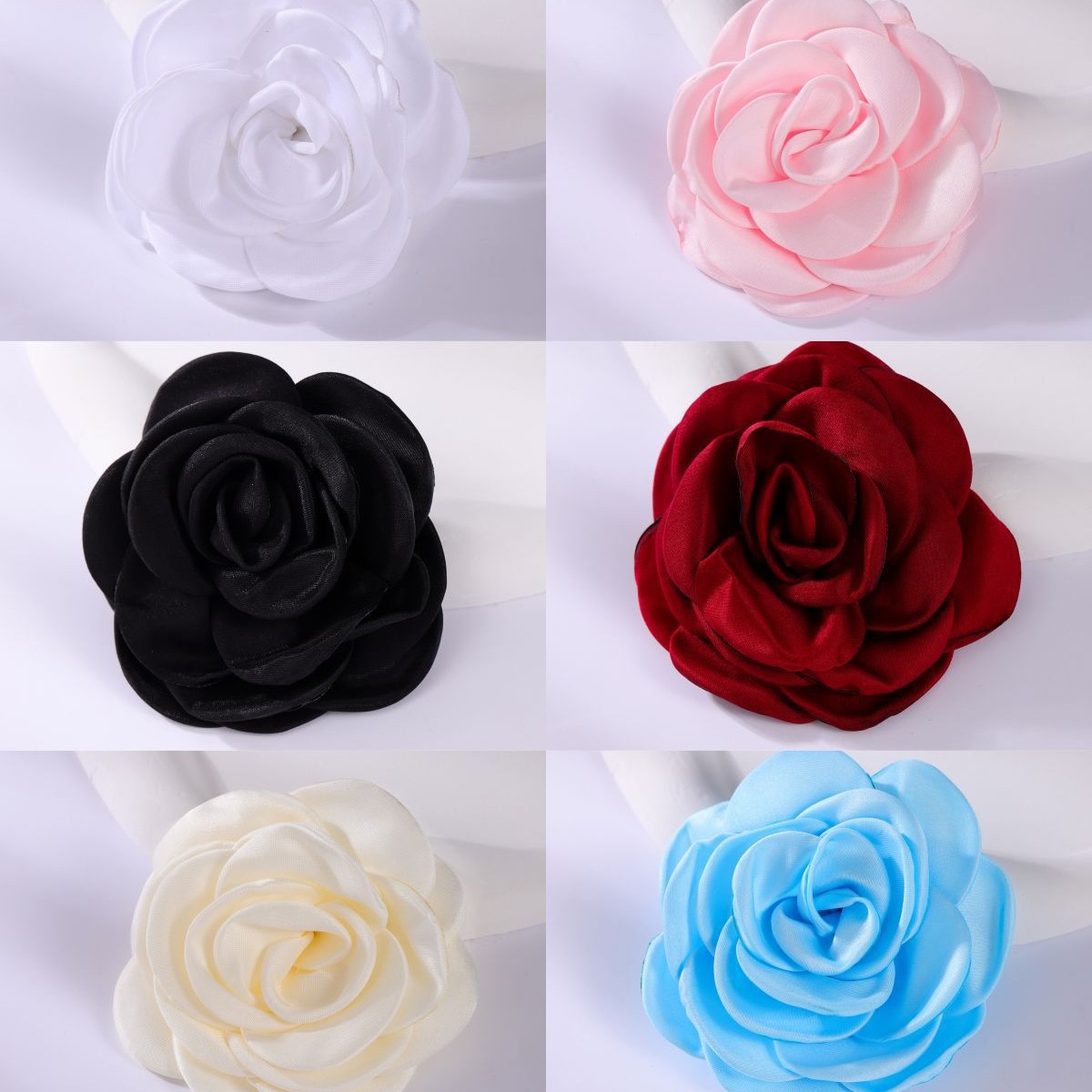 Kamelien Brosche Für Damen Handgefertigte Blumen Anstecknadel_voghion.com