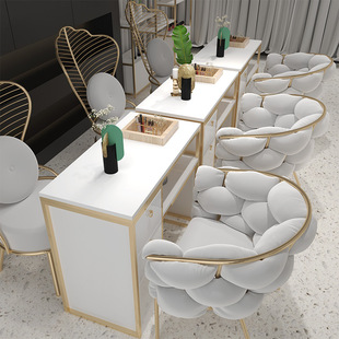 Japanese-Style Manicure Table Single or Double, Trendy Beauty Salon Special Offer, Economical Manicure Table and Chair Set Combination for the Entire Store