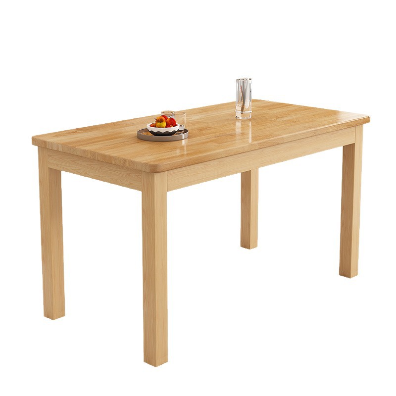 Mesa y silla de comida rápida de madera sólida para el hogar tipo pequeño restaurante de fideos de bocadillos de gran fila de mesa y silla de desayuno combinación de mesa rectangular