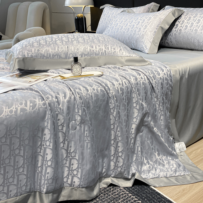 Verano A clase Jacquard hielo edredón de verano madre-infanto edredón de verano de cuatro piezas edredón de aire acondicionado edredón de verano