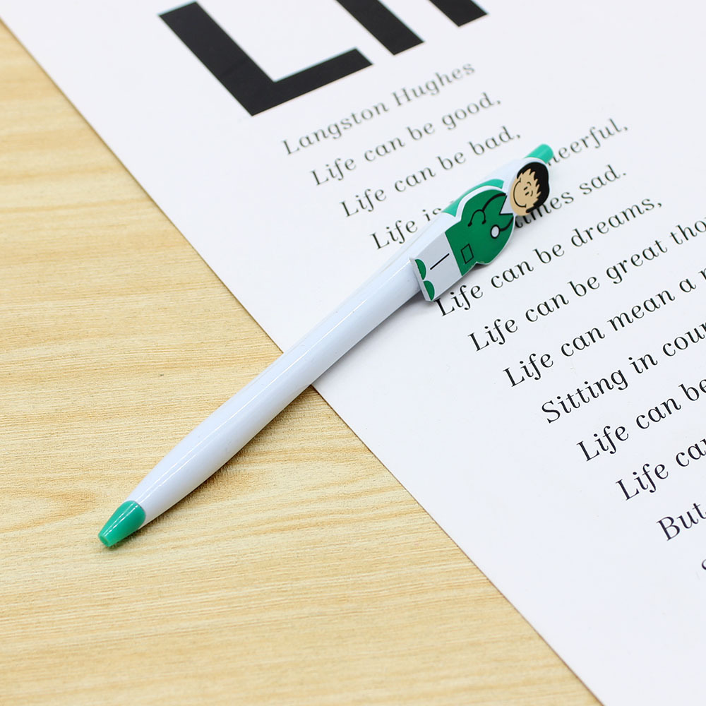 Papelería creativa, médico, enfermera, patrón, portalápices, prensa, bolígrafo de plástico, impresión de personajes de dibujos animados, bolígrafo publicitario