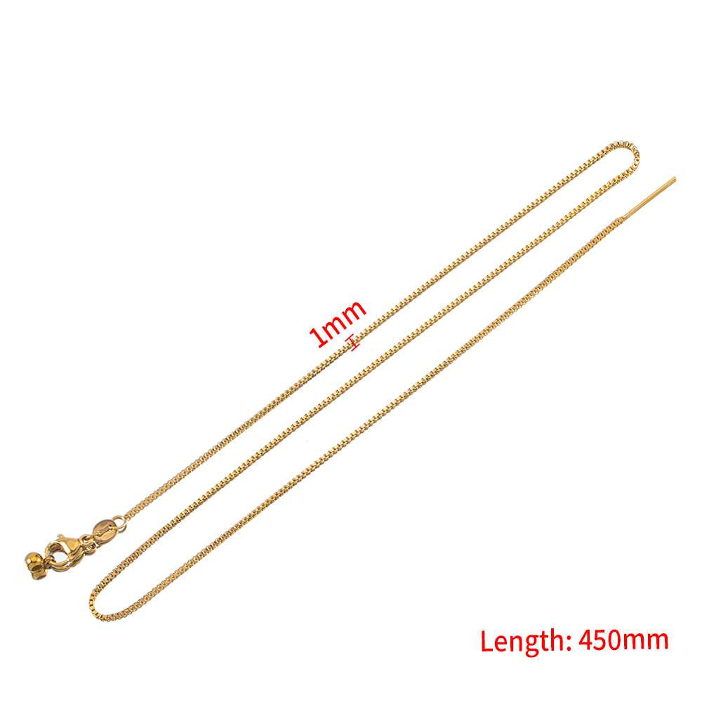 Golden necklace, 1.2mm