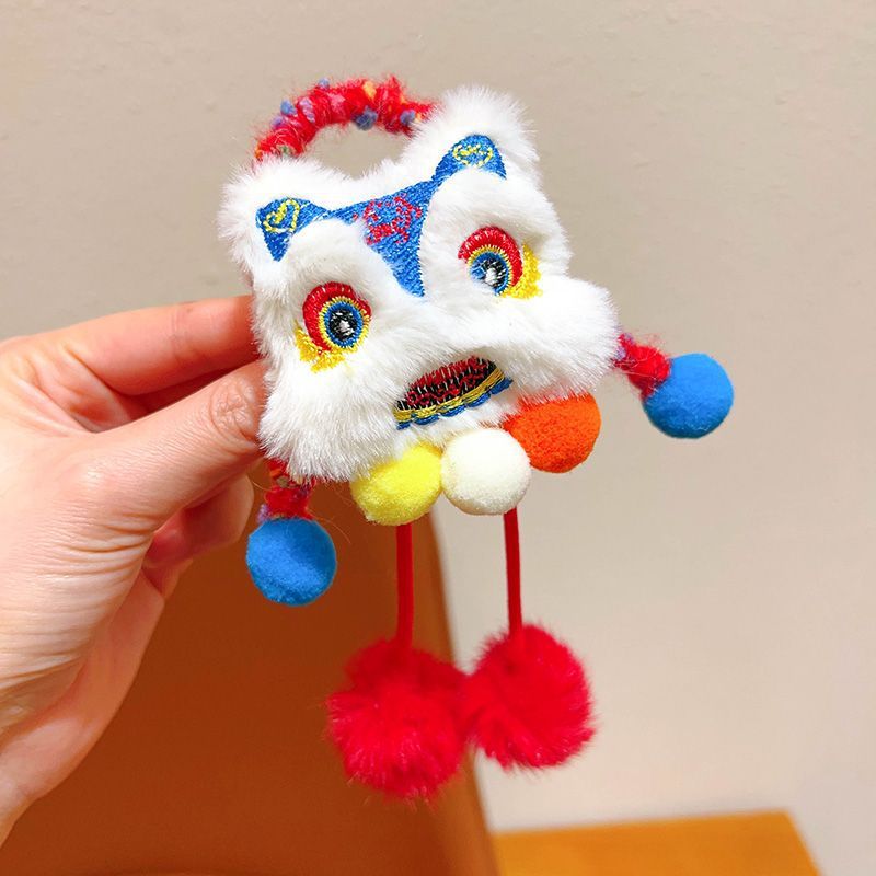 Estilo chino Año Nuevo tocado de Año Nuevo para Niños Accesorios para el cabello de peluche niña arco Año Nuevo horquilla bebé horquilla festiva