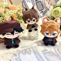 文豪野犬太宰治江戸川乱歩ぬいぐるみ中原中也アニメストラップ小座り団子