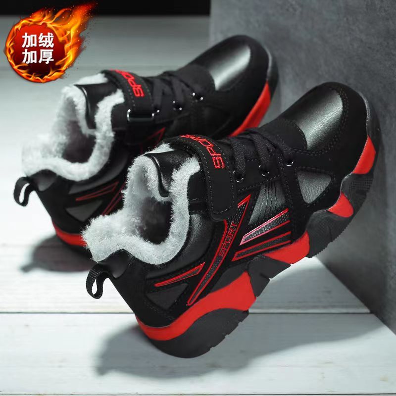 Zapatos infantiles, zapatos deportivos para niños, zapatos de algodón de cuero de otoño y invierno, zapatos para niños, zapatos casuales para niños, zapatos para niños