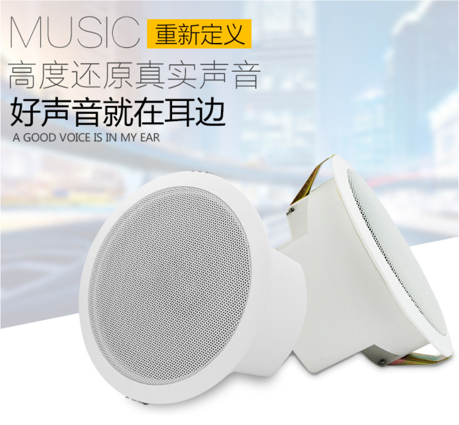 定阻喇叭扬声器功放背景音乐扩声公共广播吊顶音响（量大可优惠）