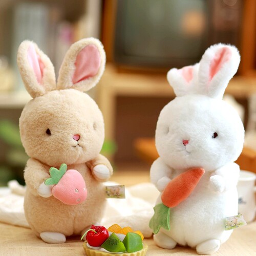 Ins Northern European bunny plush doll holding a radish and star, calming the rabbit girl's heart, gift