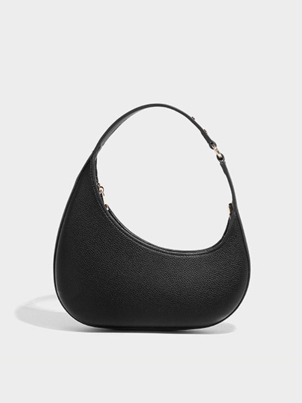 2025 nuevo diseño de nicho de moda europea y americana, bolso de luna creciente irregular en forma de media luna, bolso de axila de alta gama, mujer