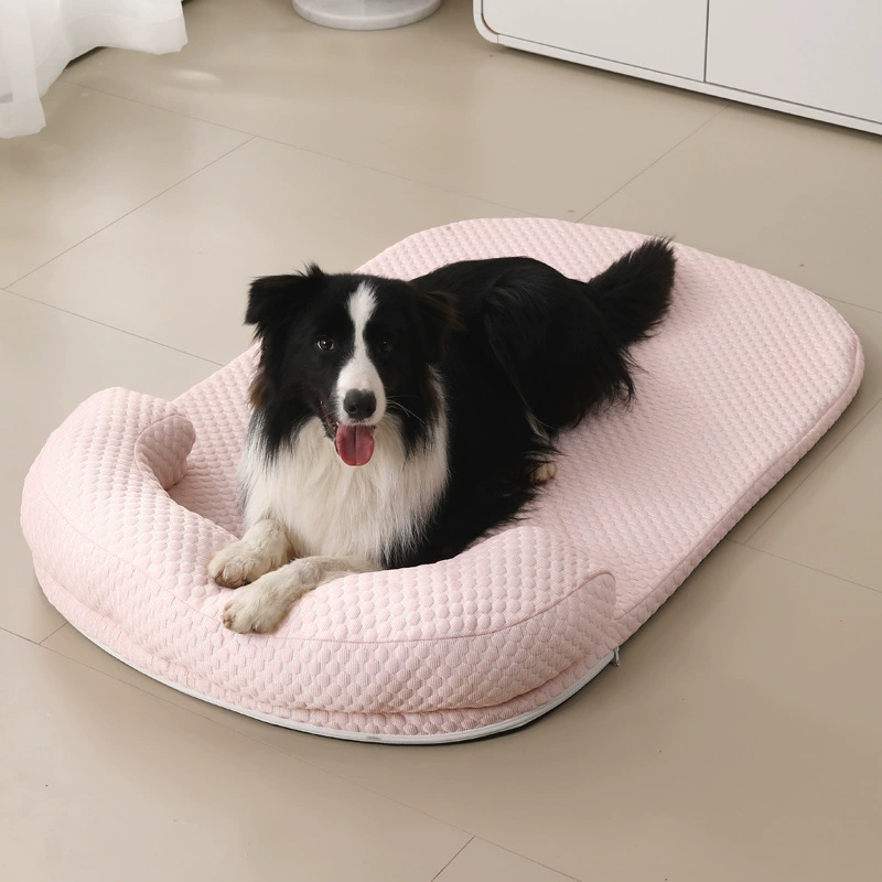 Summer Pet Cooling Cushion, Ice-Bean Fill, Breathable Dog & Cat Bed, Sizes XXS–XXL