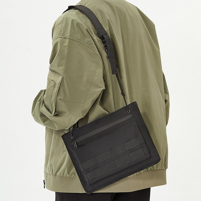 Bolsa de Mensajero de marca de moda bolso de hombro portátil de los hombres de moda Bolsa de pecho de herramientas de estilo japonés Bolsa de mensajero de los hombres bolsa de hombro casual