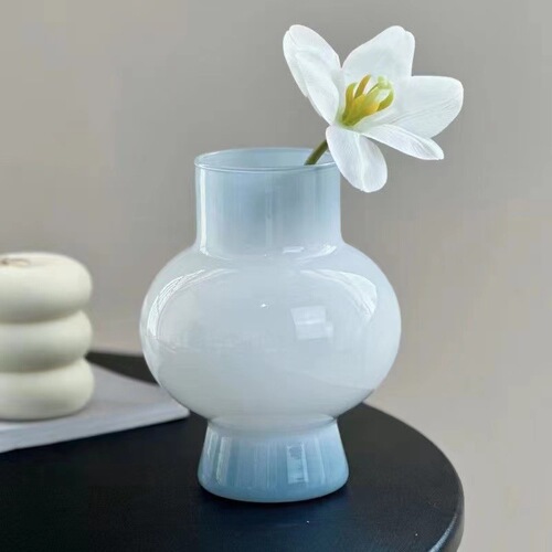 High-end ins decoration internet celebrity niche vase small ornaments living room flower arrangement transparent water cultivation simple glass vase