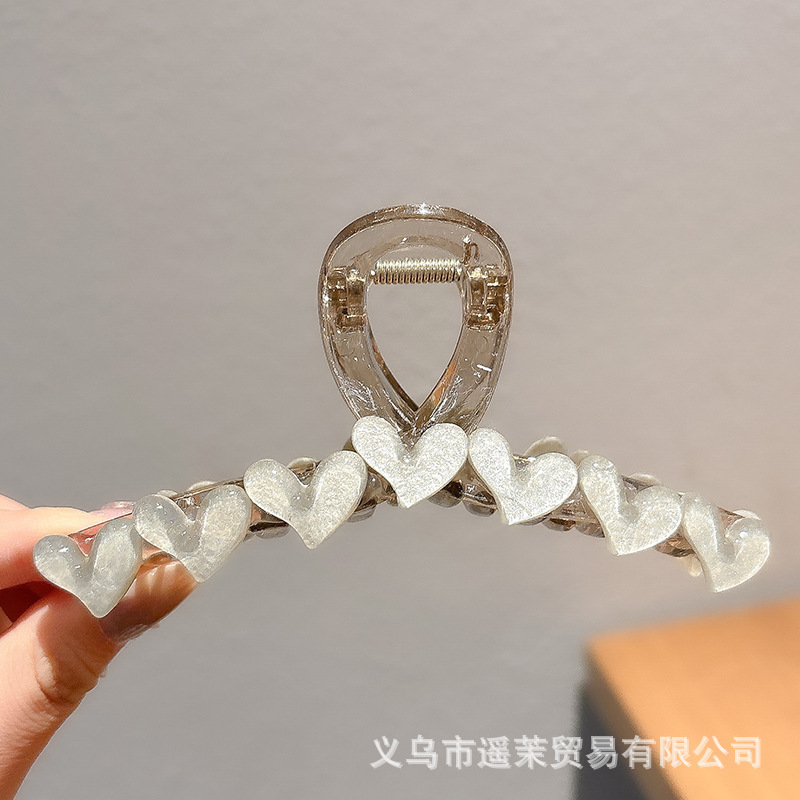 咖色磨砂抓夹女2025年新款发夹后脑勺大号发量多鲨鱼夹子发卡头饰|undefined