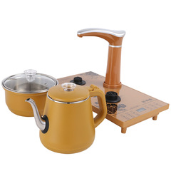 9WOR全自動上水茶壺電磁爐燒水壺茶具套裝煮泡茶壺抽水器茶盤鑲嵌