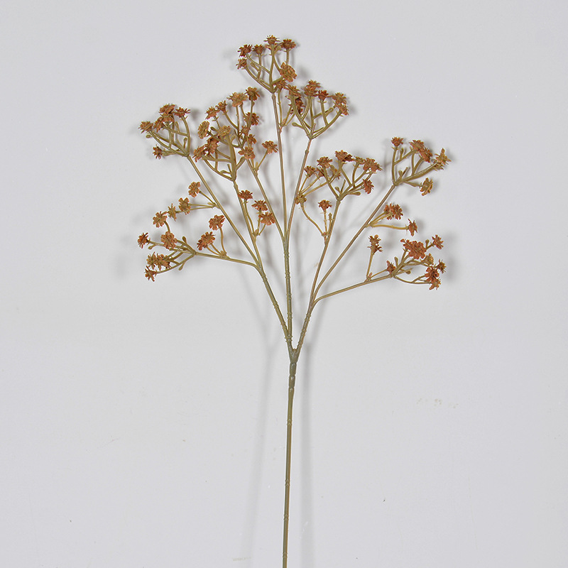 Simulación Gypsophila decoración de la boda ramo de flores de mano sensación de goma suave Gypsophila flor artificial de plástico único flor falsa
